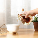 Oil Vinegar Pourer Storage Bottles Condiment Cruet Dispenser Glass Bottle
