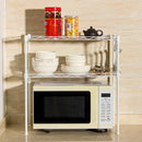 2 Tier Adjustable Steel Wire Shelving Unit Metal Rack Home Kitchen Storage Shelf