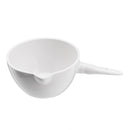 100ml Ceramic Crucible Basin Refractory Casserole Container Dish w/ Handle Flat Bottom Melting Casting Refining