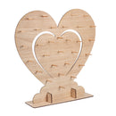 60x60x2cm MDF Heart Shape Candy Donut Wall Stand Holds Wedding Table Decorations