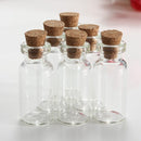 10Pcs Mini Clear Wishing Message Glass Bottles Vials Jars With Cork