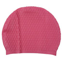 Unisex Waterproof Silicone Stretch Swim Hat Swimming Long Hair Cap Rose X7B5