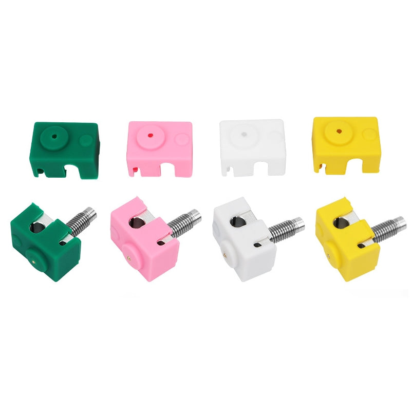 V6 PT100 Heating Block + Hotend Silicone Case + 1.75mm Nozzle + Cleaning Drill Tool For 3D Printer
