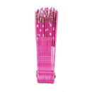 Chinese Dance Party Wedding Lace Flower Folding Hand Held Flower Fan (Rose  O4M7