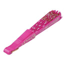 Chinese Dance Party Wedding Lace Flower Folding Hand Held Flower Fan (Rose  O4M7