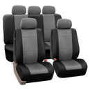 9cs Black + Grey Universal 5-seat Car Universal Auto Seat Cushion Cover Protector
