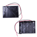 Two-Wires Black Plastic Battery Case Slot Holder 5 x 1.5V AA 2PCS P5Z1