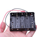 Two-Wires Black Plastic Battery Case Slot Holder 5 x 1.5V AA 2PCS P5Z1