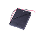 Two-Wires Black Plastic Battery Case Slot Holder 5 x 1.5V AA 2PCS P5Z1