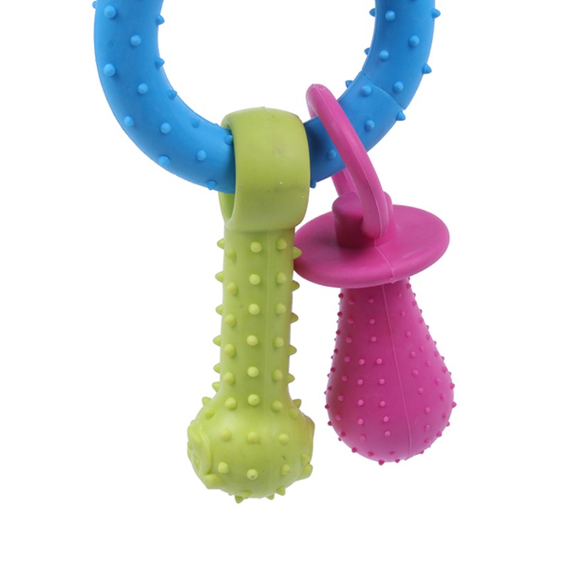 Rubber Pet Dog Puppy Healthy Dental Teeth Cleaning Gums Chew Bone Play Trai F4I1