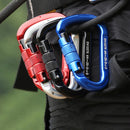 XINDA XD-9616KTL D Shape Aluminum Alloy Carabiner Outdoor Climbing Hanging Buckle