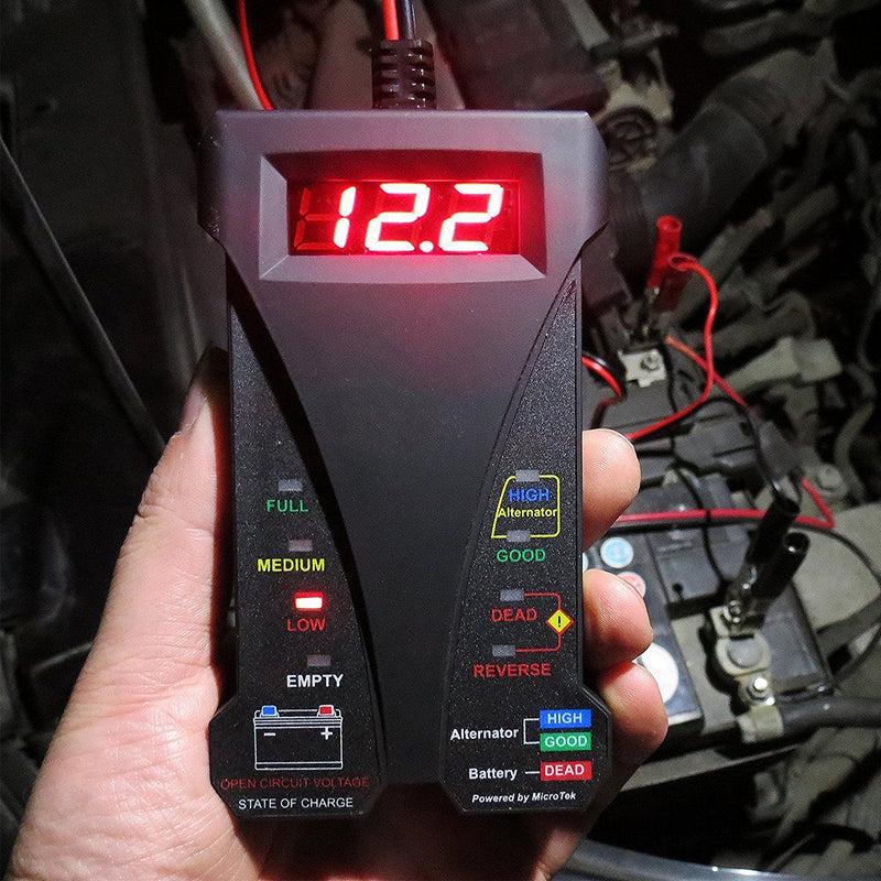 Digital Battery Tester 12V Charging Circuit Analyzer Tool For ATV Motorcycle E-bike