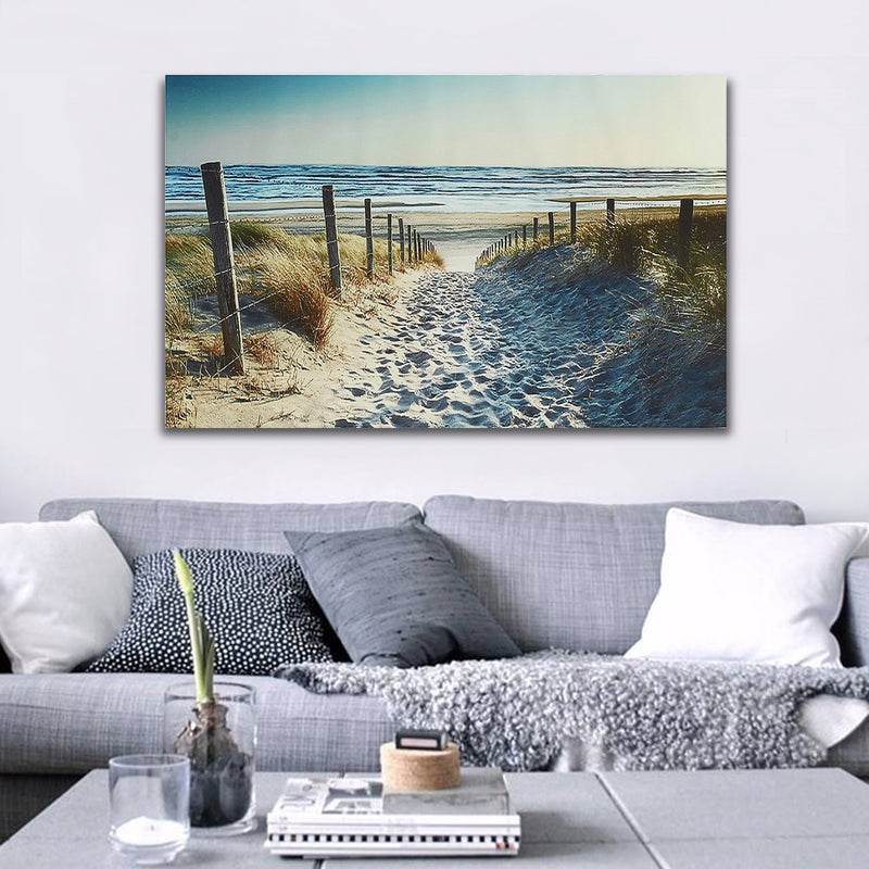 Ocean Beach Footprint Canvas Prints Paintings Wall Art Home Decor Unframed