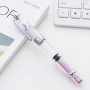 Wing Sung 3008 Piston Transparent Fountain Pen Wingsung Silver EF Nib & Trim Ink Pen Office School Gift