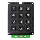 3pcs 12 Key MCU Membrane Switch Keypad 4 x 3 Matrix Array Matrix Keyboard Module