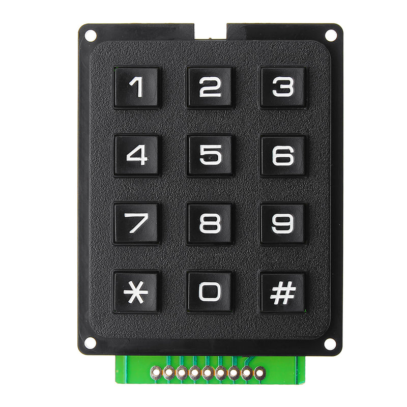 3pcs 12 Key MCU Membrane Switch Keypad 4 x 3 Matrix Array Matrix Keyboard Module