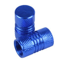 4x Car Knurling Pattern Tyre Tire Stem Covers Caps Blue