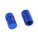 4x Car Knurling Pattern Tyre Tire Stem Covers Caps Blue