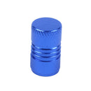 4x Car Knurling Pattern Tyre Tire Stem Covers Caps Blue