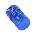 4x Car Knurling Pattern Tyre Tire Stem Covers Caps Blue