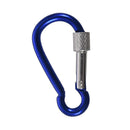 2x Travel Blue Aluminum Alloy Spring Loaded Gate Carabiner Bag Hook