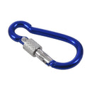 2x Travel Blue Aluminum Alloy Spring Loaded Gate Carabiner Bag Hook