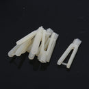 6pcs 2mm Dia Push Rod RC Plane Boat Car Rudder Servo Nylon Clevis Clip Whit N8R4