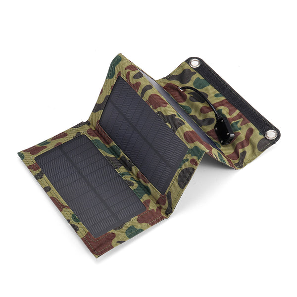 10W 5V Waterproof Portable Foldable Solar Panel Charger with USB Port for Camping Hiking Climbing Power Bank