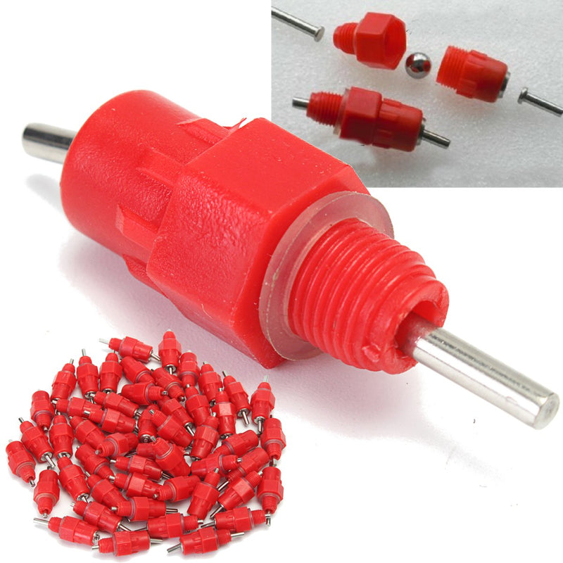 50pcs Water Nipple Drinker Chicken Feeder Poultry Duck Hen Screw In Style
