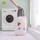 Folding Laundry Storage Baskets Cartoon Storage Barrel Standing Toy Clothing Storage Bucket Laundry Organizer Holder Pouch Household