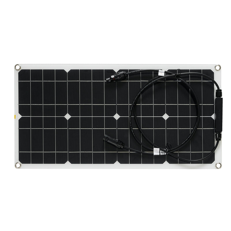 60W 12V Semi-flexible Solar Panels Kit MC4 Connector Solar Power Panel For Home Camp Waterproof