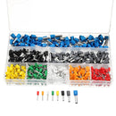 Excellway EC02 800Pcs Insulated Wire Connector Terminal Cord Pin End Terminal With Crimper Plier