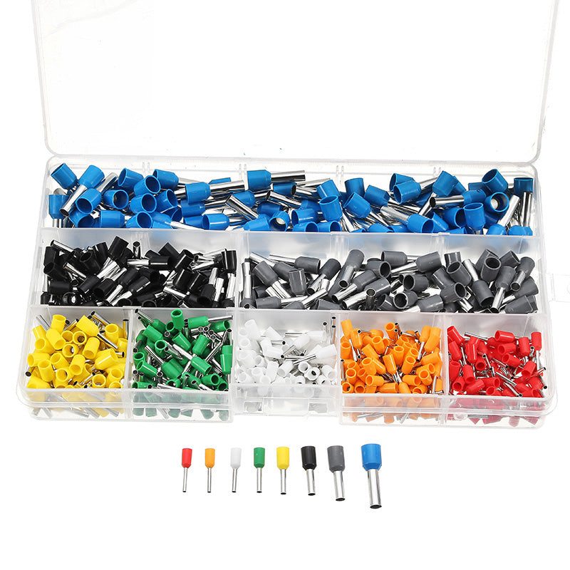 Excellway EC02 800Pcs Insulated Wire Connector Terminal Cord Pin End Terminal With Crimper Plier