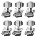 Acoustic Guitar String Semiclosed Tuning Pegs Tuners Machine Heads 6L Chrome