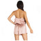 Women Ladies Cross Strap Jumpsuit Bodice Romper Women Satin Bodysuit short  B5J2