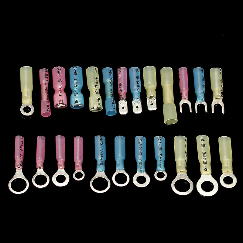 Soloop 250Pcs Heat Shrink Wire Connector Waterproof Kit Automotive Crimp Terminals Set