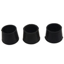 Rubber Furniture Crutch Feet Stool Chair Leg Tip Pad 12Pcs Black C8D2