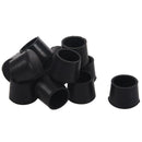 Rubber Furniture Crutch Feet Stool Chair Leg Tip Pad 12Pcs Black C8D2
