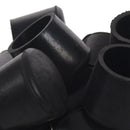 Rubber Furniture Crutch Feet Stool Chair Leg Tip Pad 12Pcs Black C8D2