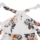 Women's New Fashion Summer Floral Print Halter Chiffon Long Dress Backless  P8D2