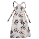 Women's New Fashion Summer Floral Print Halter Chiffon Long Dress Backless  P8D2