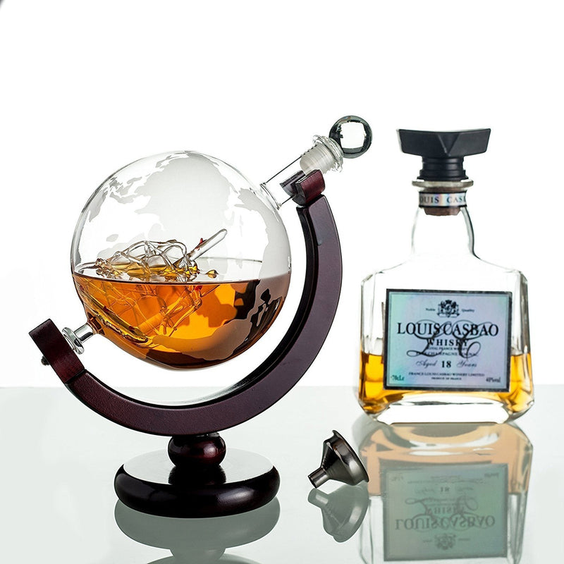 850ml Glass Decanter Globe Liquor Gifts Whiskey Bottle Large Capacity Bottle Spirits