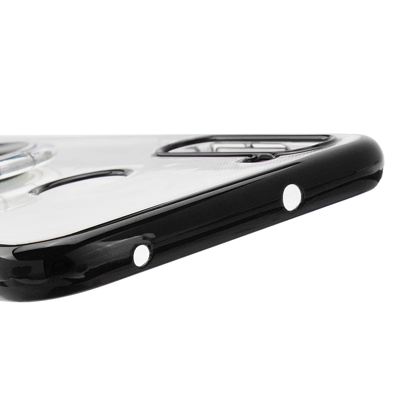 Bakeey Plating Transparent Ultra-thin with Finger Ring Holder Shockproof PC Protective Case for Xiaomi Redmi Note 8
