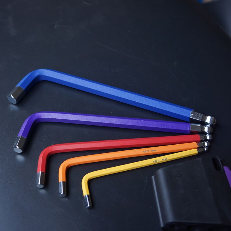 9pcs Ball End L Wrench Long Arm Key Set Torx Star Hex Metric and Imperial Allen Wrench Screwdriver