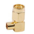 20x SMA male plug right angle 90 deg Semi Rigid cable RG402.141 inch RF Con