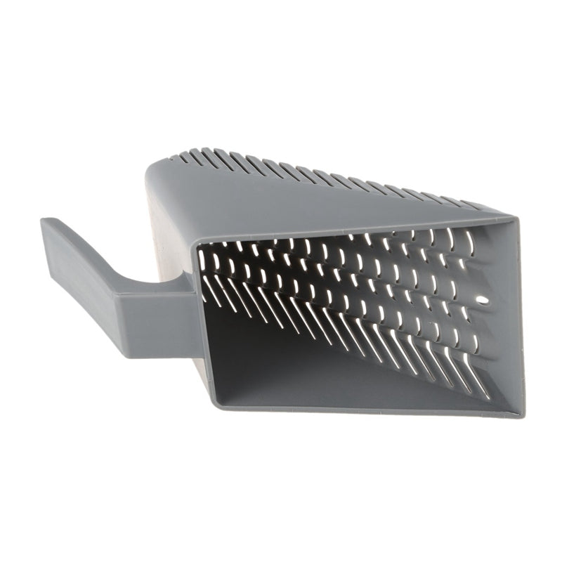 Aquarium Fish Tank Gravel Sand Scoop Shovel Scraper Cleaning Pan Gray