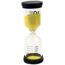 1 Yellow Glass + Sand 10 minute tick time Hourglass With packaging 13*4.3cm J4X4
