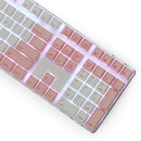 Magicforce 108 Key Pink White Color Dye-sub PBT Keycaps Keycap Set for Mechanical Keyboard