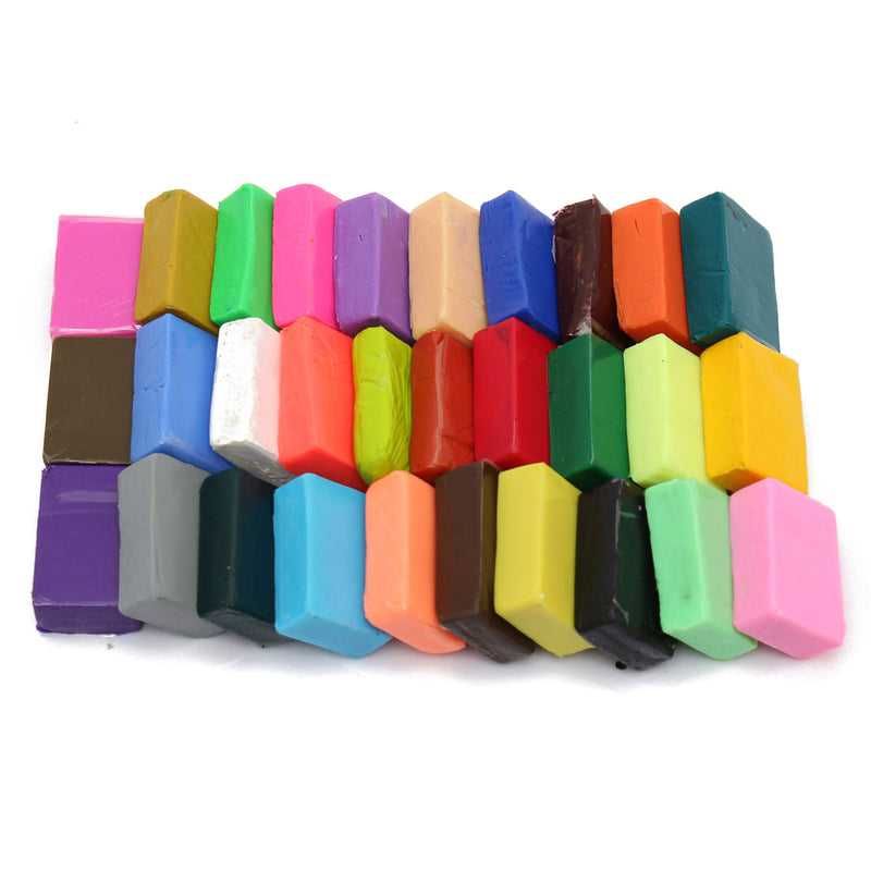 Baby Kids 3D Soft Handicraft Colourful DIY Oven Bake Polymer Clay Block Modelling Moulding Plasticine Tools Set