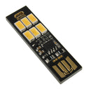 5pcs LUSTREON Warm White 1W 50LM Mini Touch Switch USB Mobile Power Camping LED Rigid Strip Light